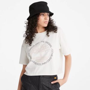 T-Shirt Corta Da Donna Con Logo Timberland | Colore Bianco