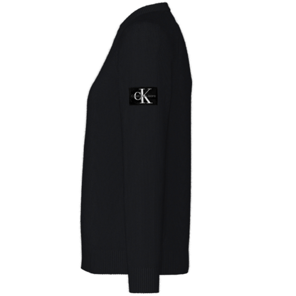 Maglioncino Calvin Klein da Uomo con Logo su manica Colore Nero