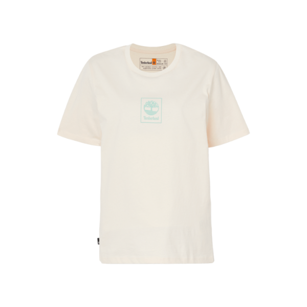 T-shirt da Donna Timberland con Logo Colore Bianco